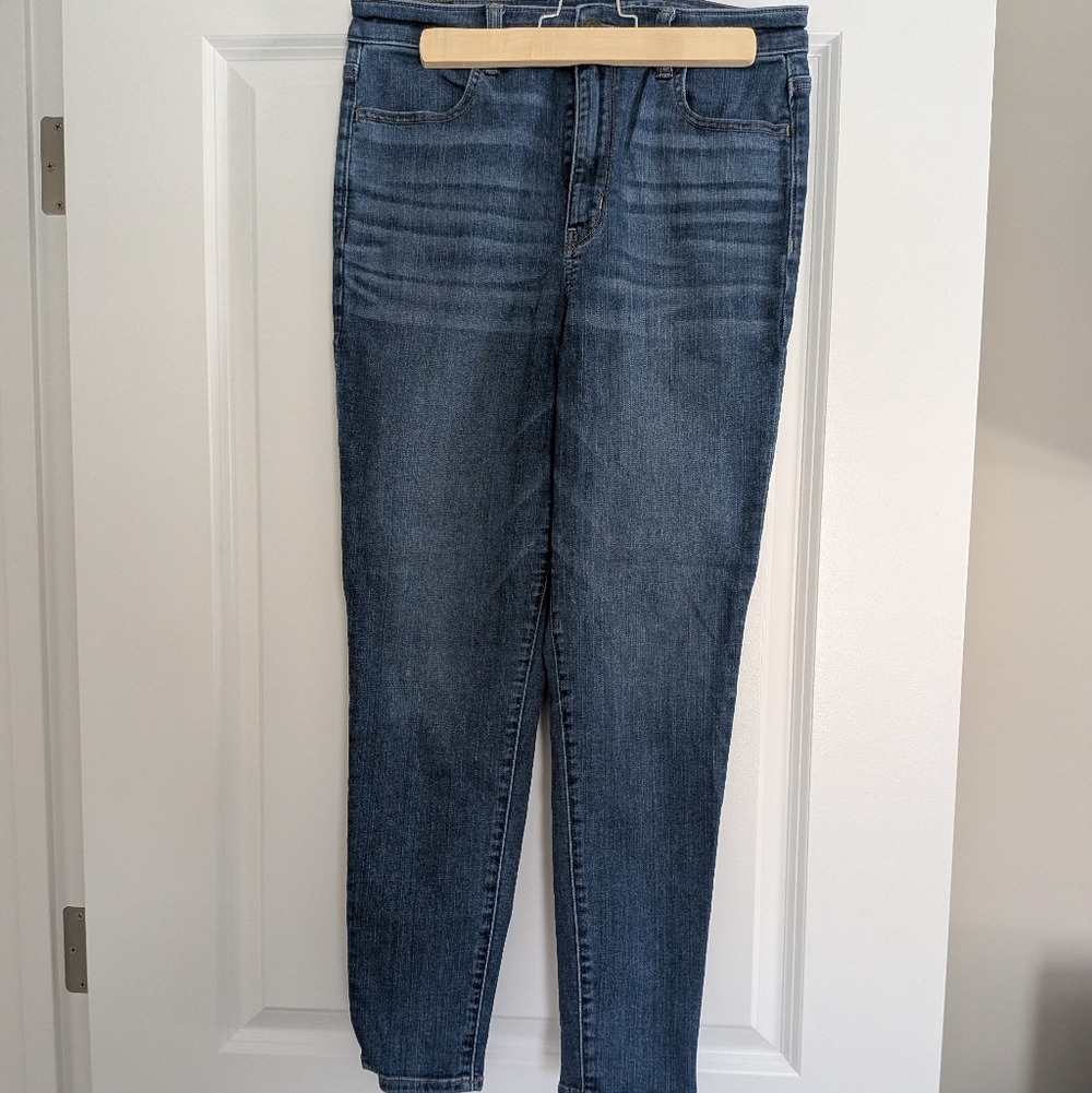 Dark Blue Women's High-Rise Slim Jeans